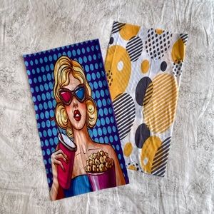 Two Girly Head Scarfs and Face Masks